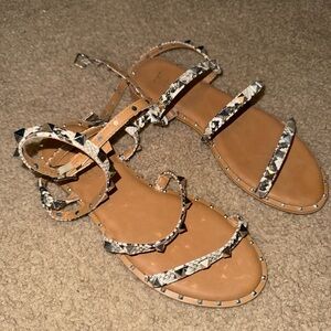Nicole Miller Studded Snake Sandals